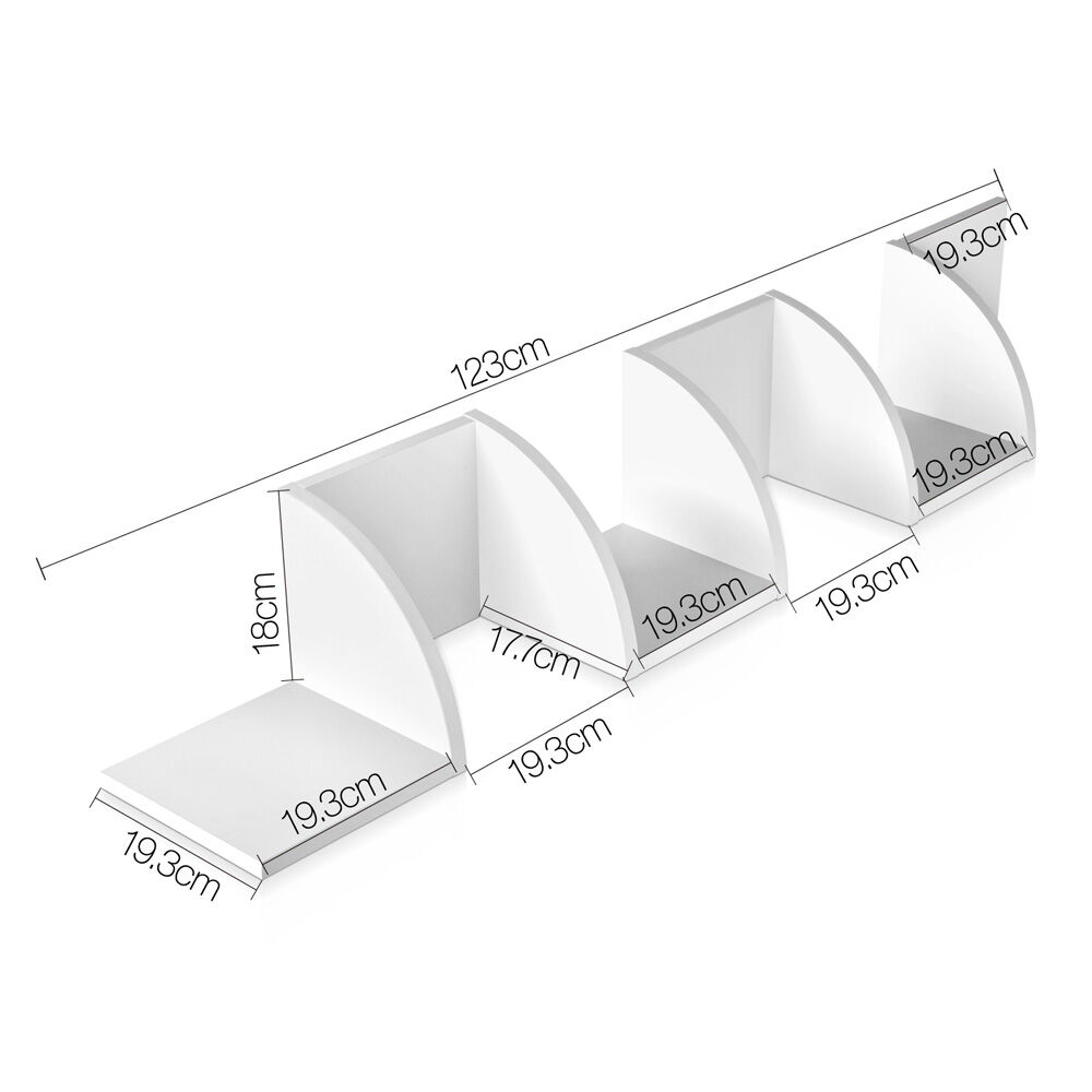 Wall Shelf Corner Floating 5-Tier White Price