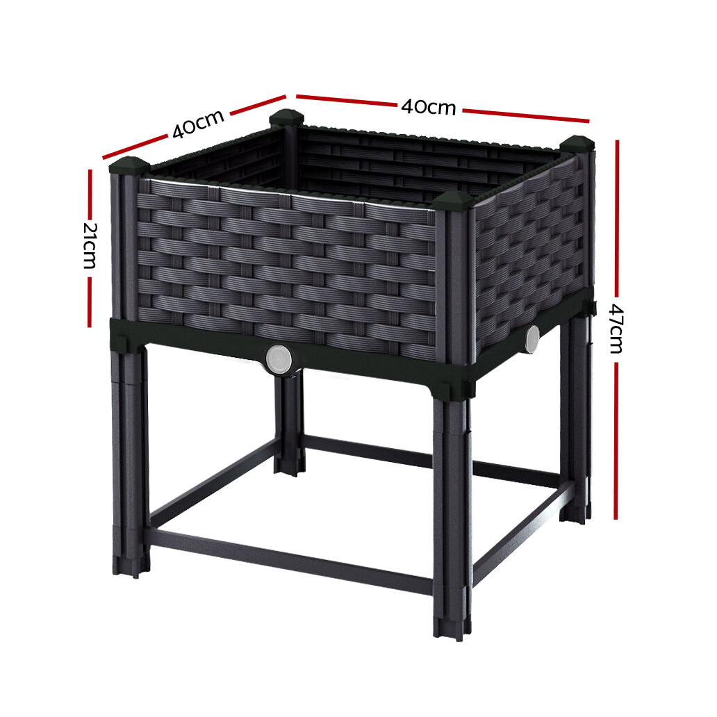 Green Fingers Garden Bed 40x40x23cm PP Planter Box Raised Container Growing Herb Price