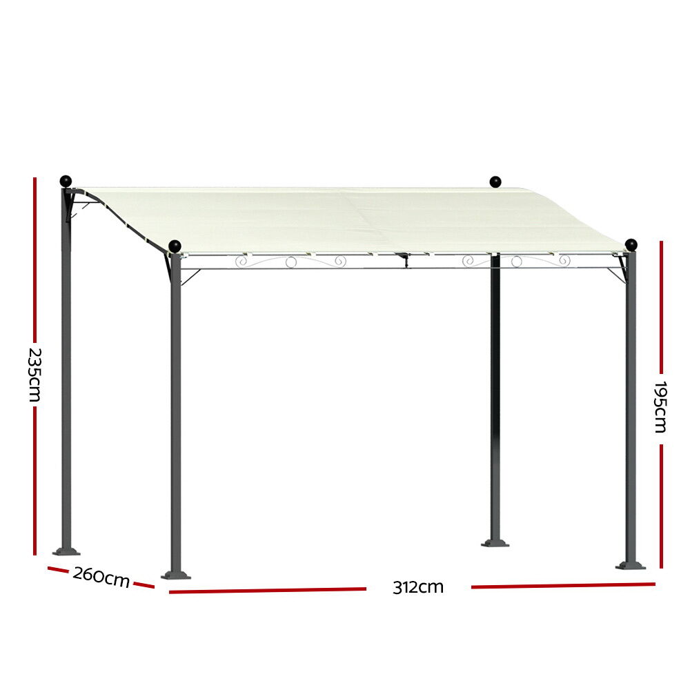 Gazebo Marquee 3m Outdoor Event Wedding Tent Camping Party Shade Iron Art Canopy Beige Price
