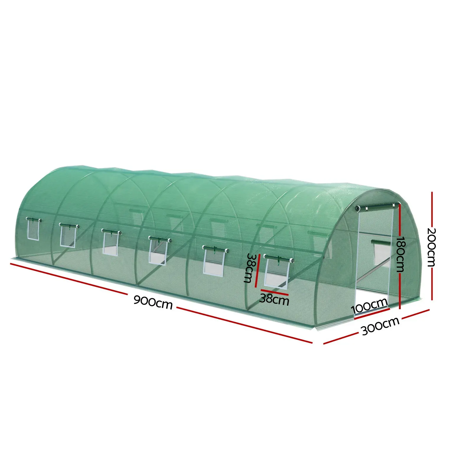 Greenfingers Greenhouse Walk in Green House Tunnel Plant Garden Shed Dome 9x3x2M Price