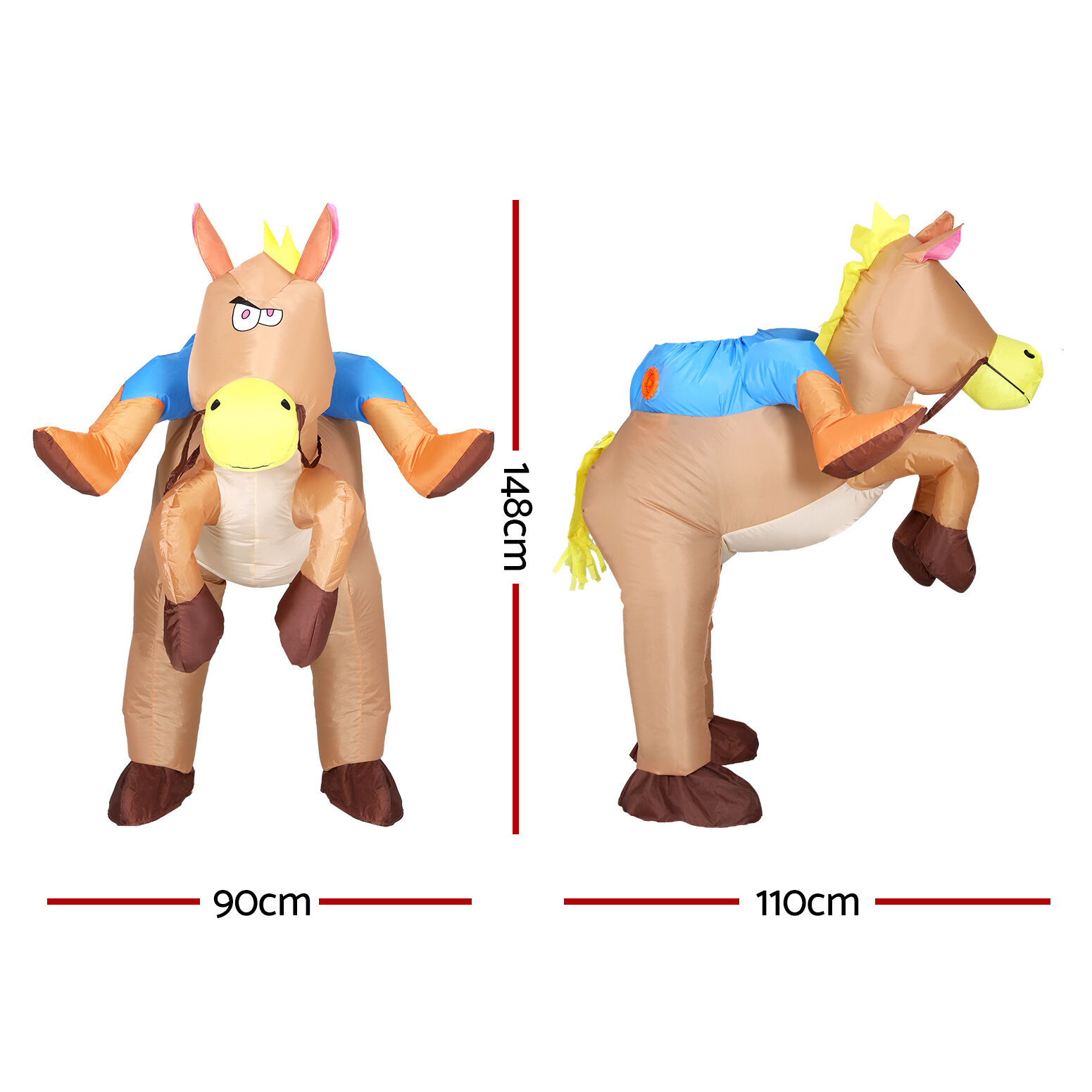 Inflatable Cowboy Costume Adult Suit Blow Up Party Fancy Dress Halloween Cosplay Price
