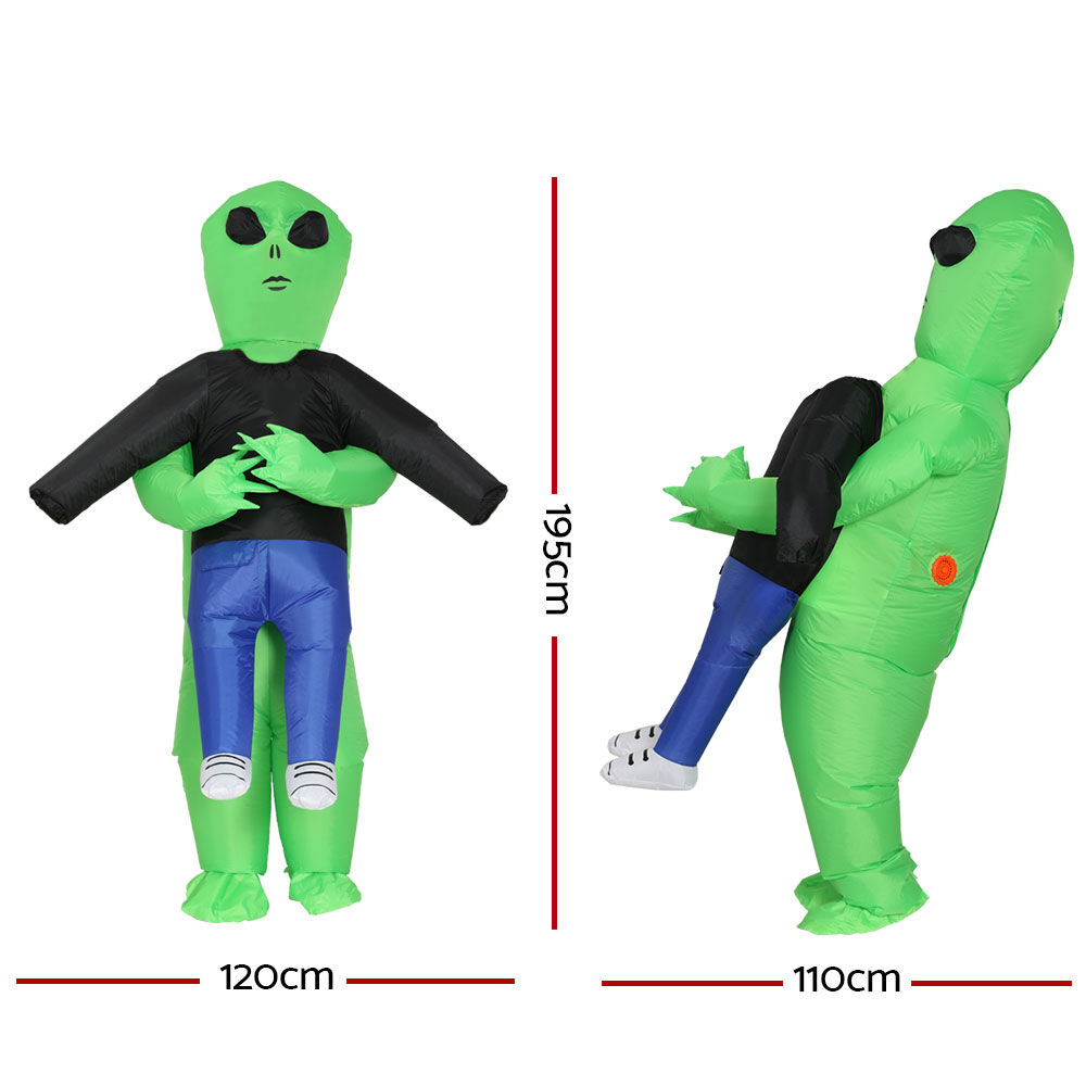Inflatable Green Alien Costume Adult Suit Blow Up Party Fancy Dress Halloween Cosplay Price