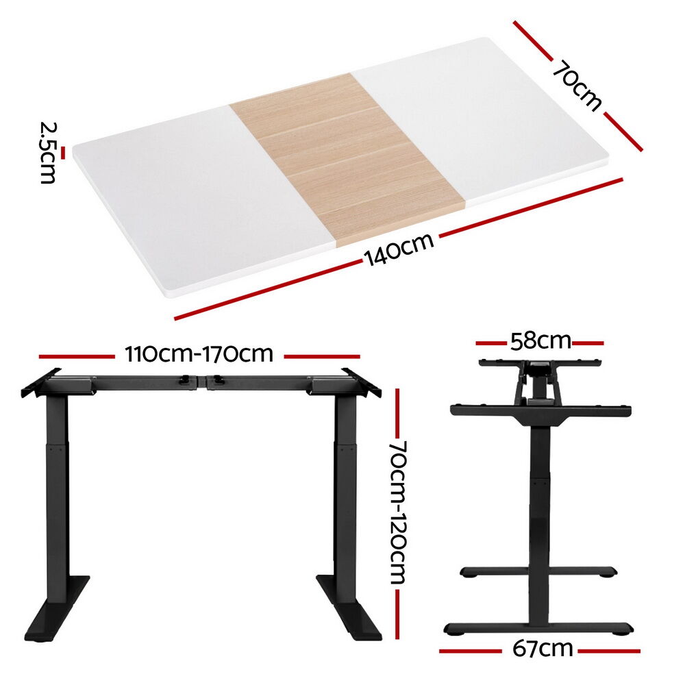 Artiss Standing Desk Motorised Electric Dual Motor 140cm Price