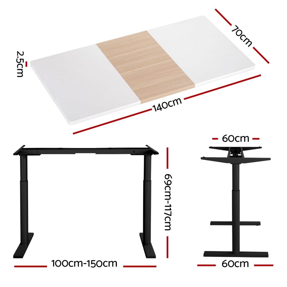 Artiss Standing Desk Motorised Electric Dual Motor 140CM Price