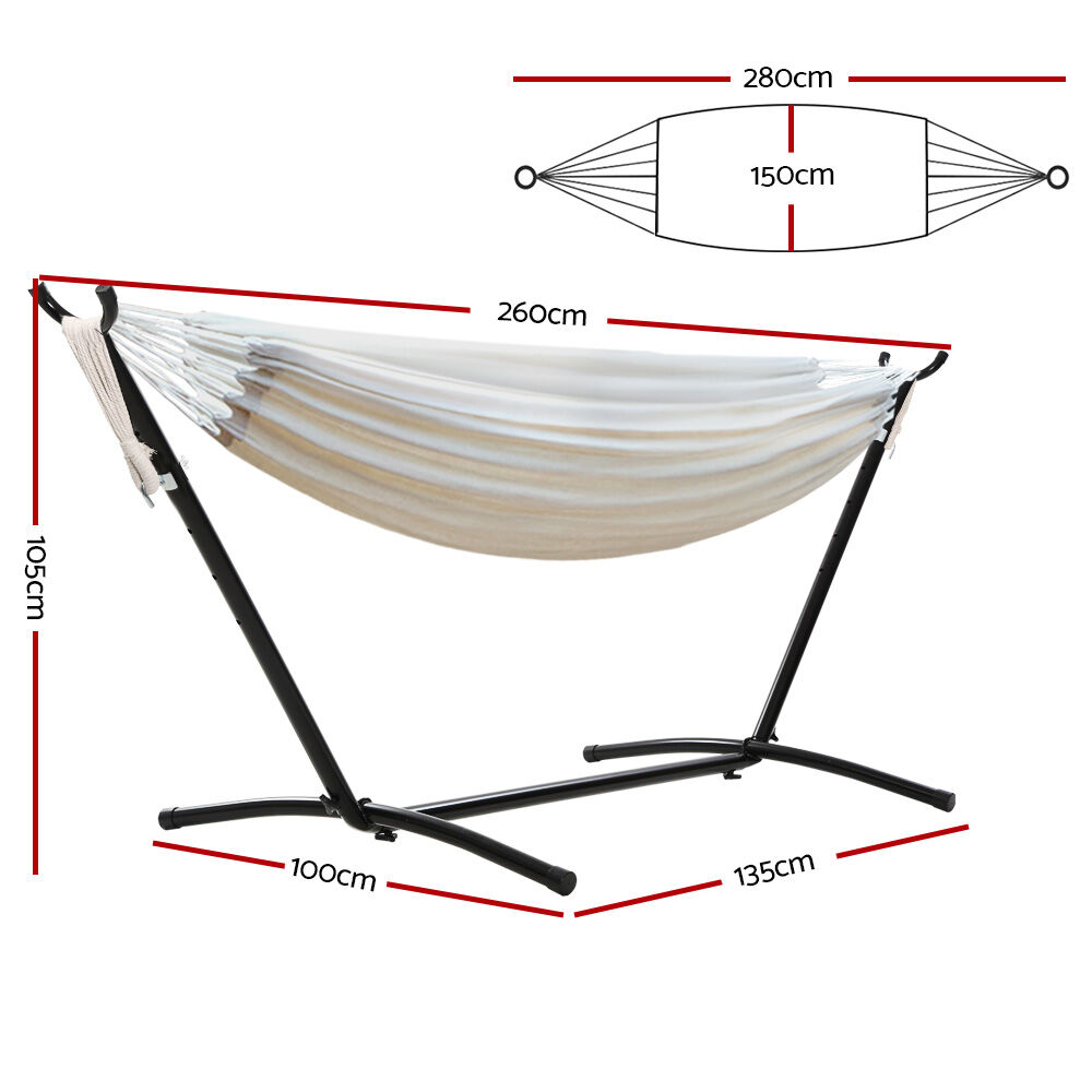 Hammock Bed Camping Chair Outdoor Lounge Single Cotton with Stand Price