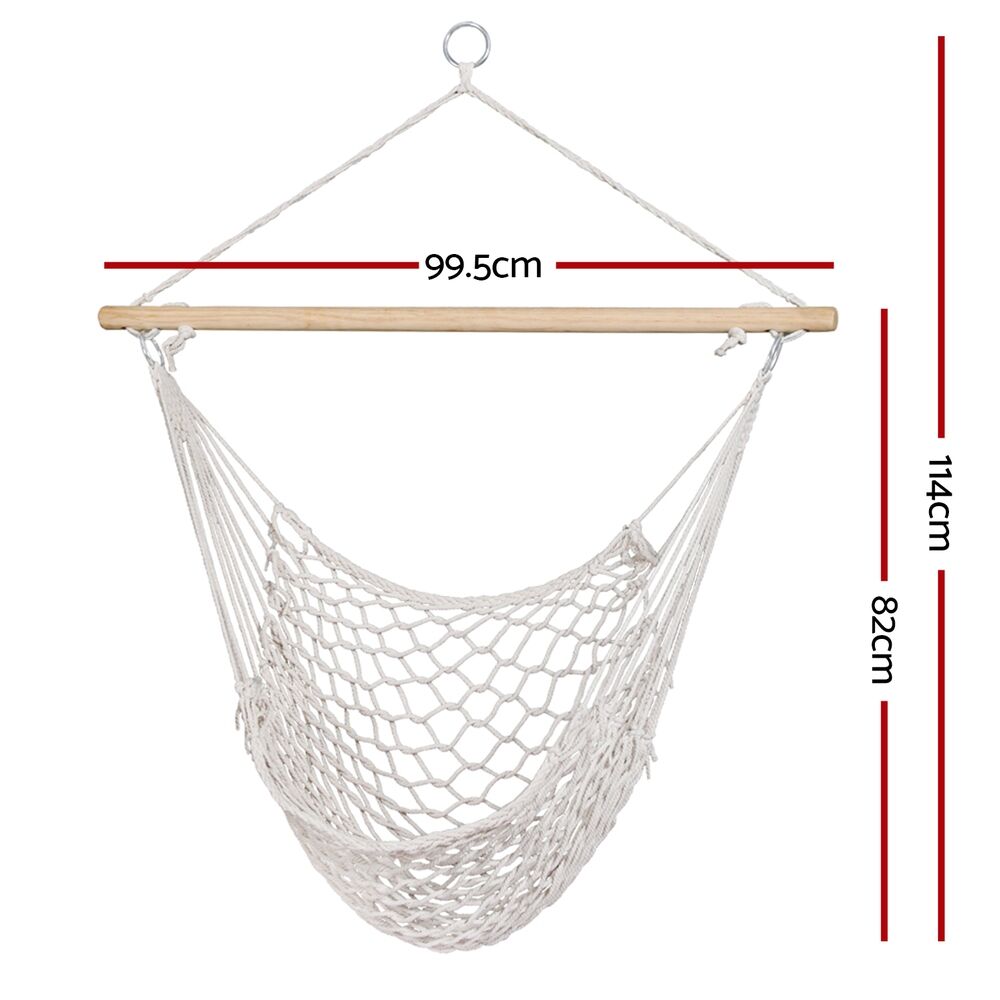 Hammock Chair Outdoor Hanging Camping Mesh Indoor Cream Price