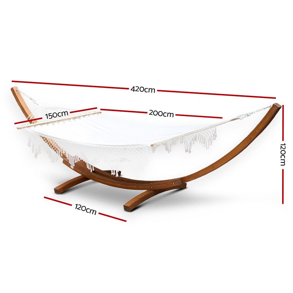 Hammock Bed Outdoor Camping Garden Tassel Timber Hammock White Price