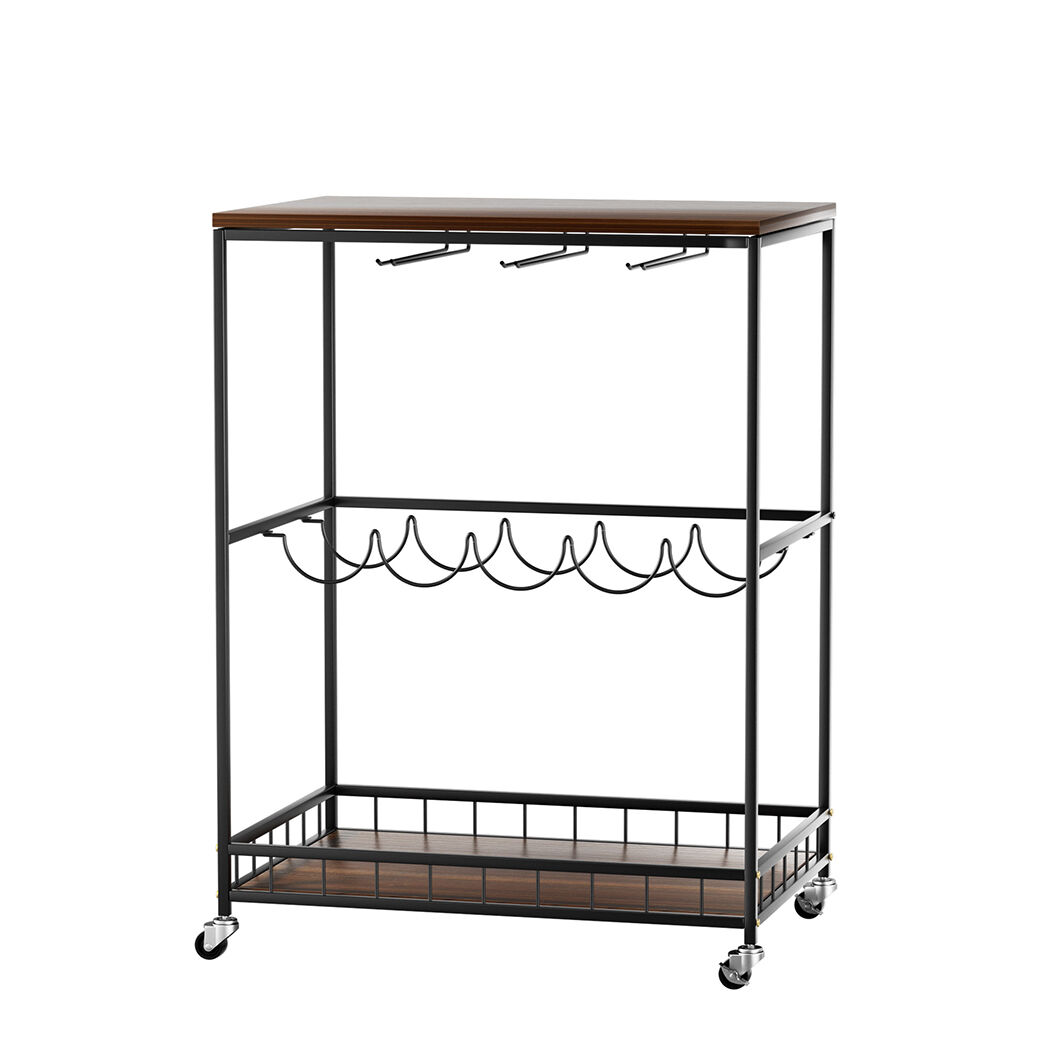 Wooden Bar Cart Drinks Trolley 3 Tire Price
