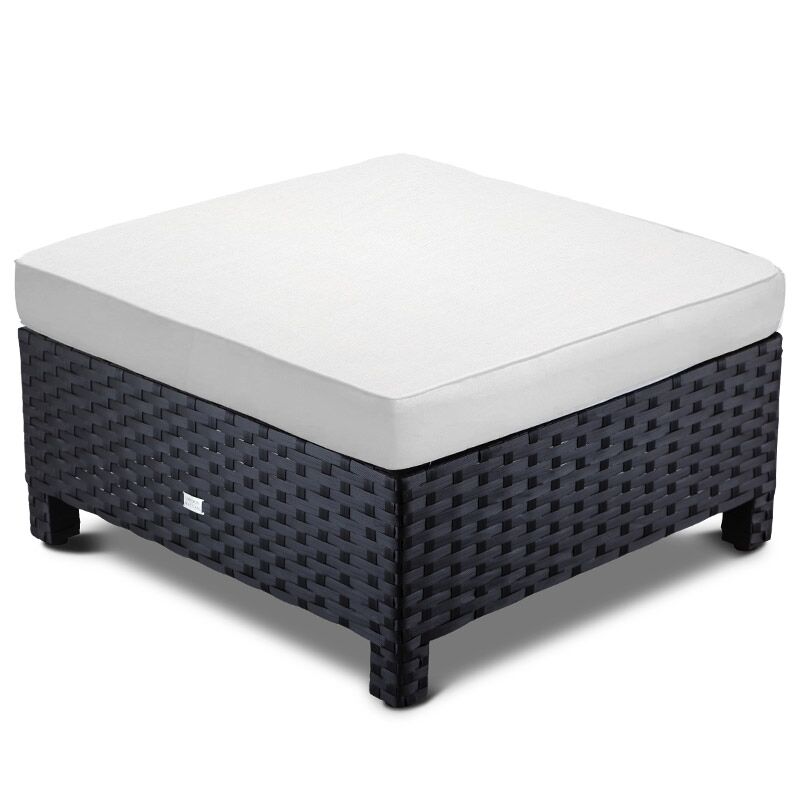 London Rattan Ottoman Outdoor Wicker Furniture Sofa Garden Lounge Foot Stool. Price