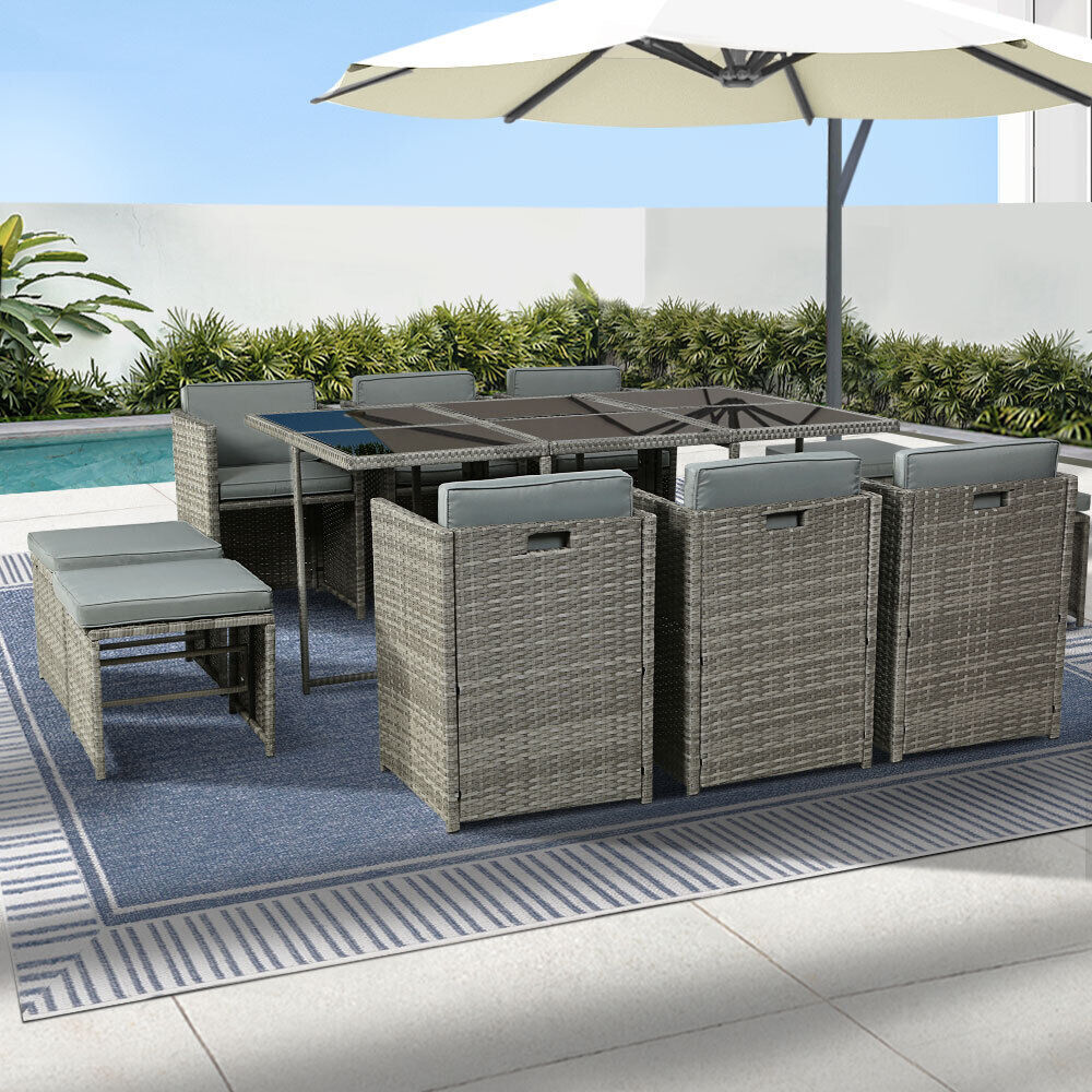 11 Piece PE Wicker Outdoor Dining Set Price