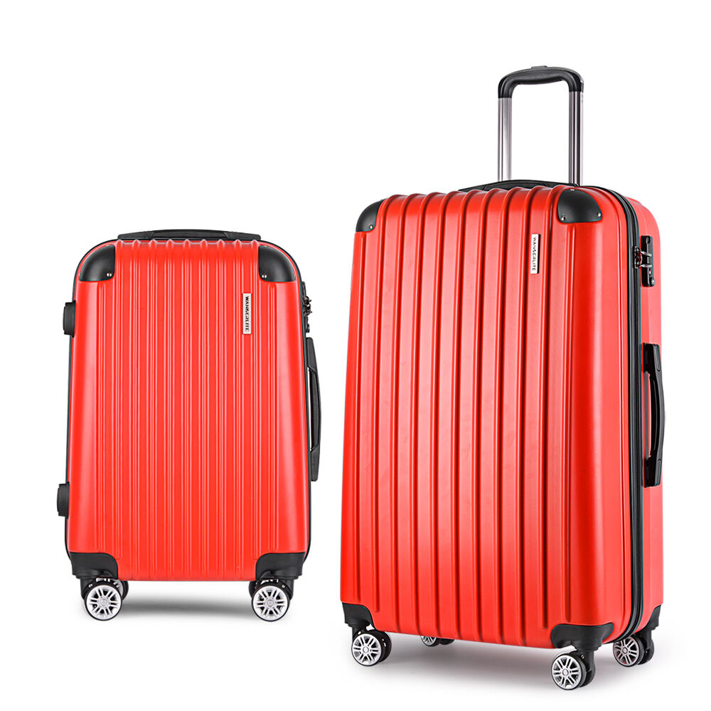 2pc Luggage Trolley Suitcase Sets Travel TSA Hard Case Price