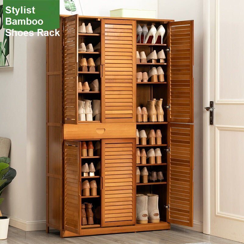 Bamboo Large Capacity Storage Shelf Shoe Rack Cabinet Price