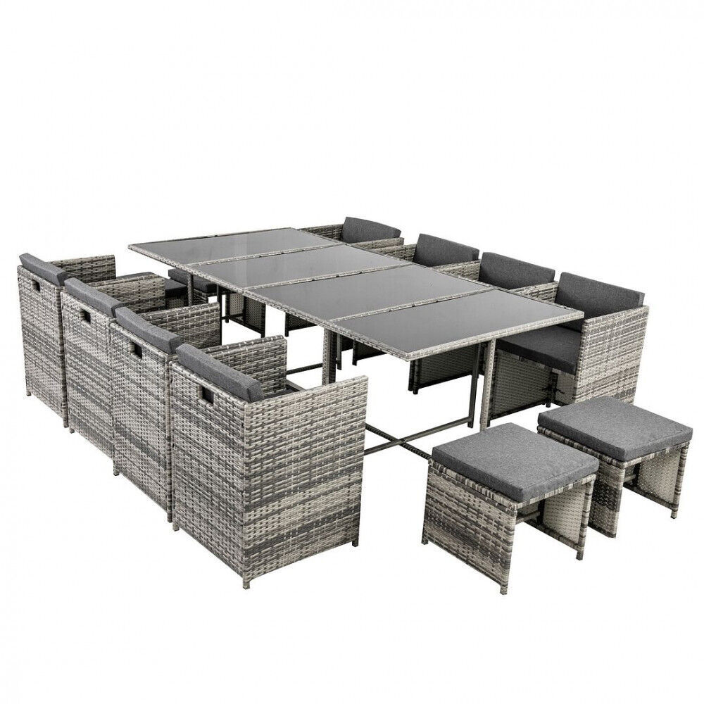 Bali 11 Piece Outdoor Dining Set-Black Price