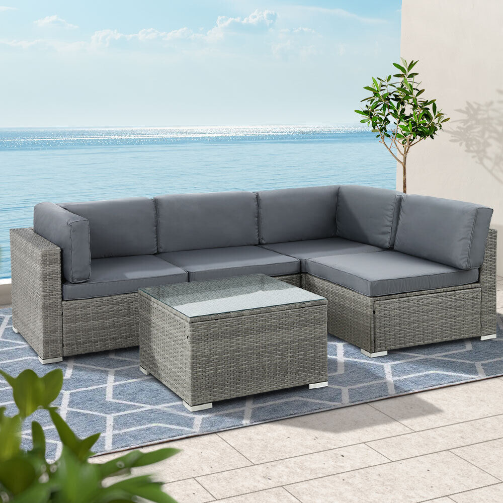 Outdoor Furniture Sofa Set Wicker Lounge Setting Table Chairs Price