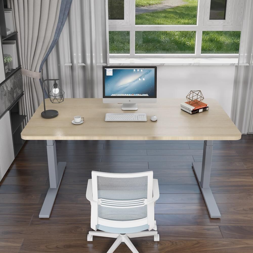 Standing Desk Height Adjustable Sit Grey Stand Motorised Single Motor Frame Price
