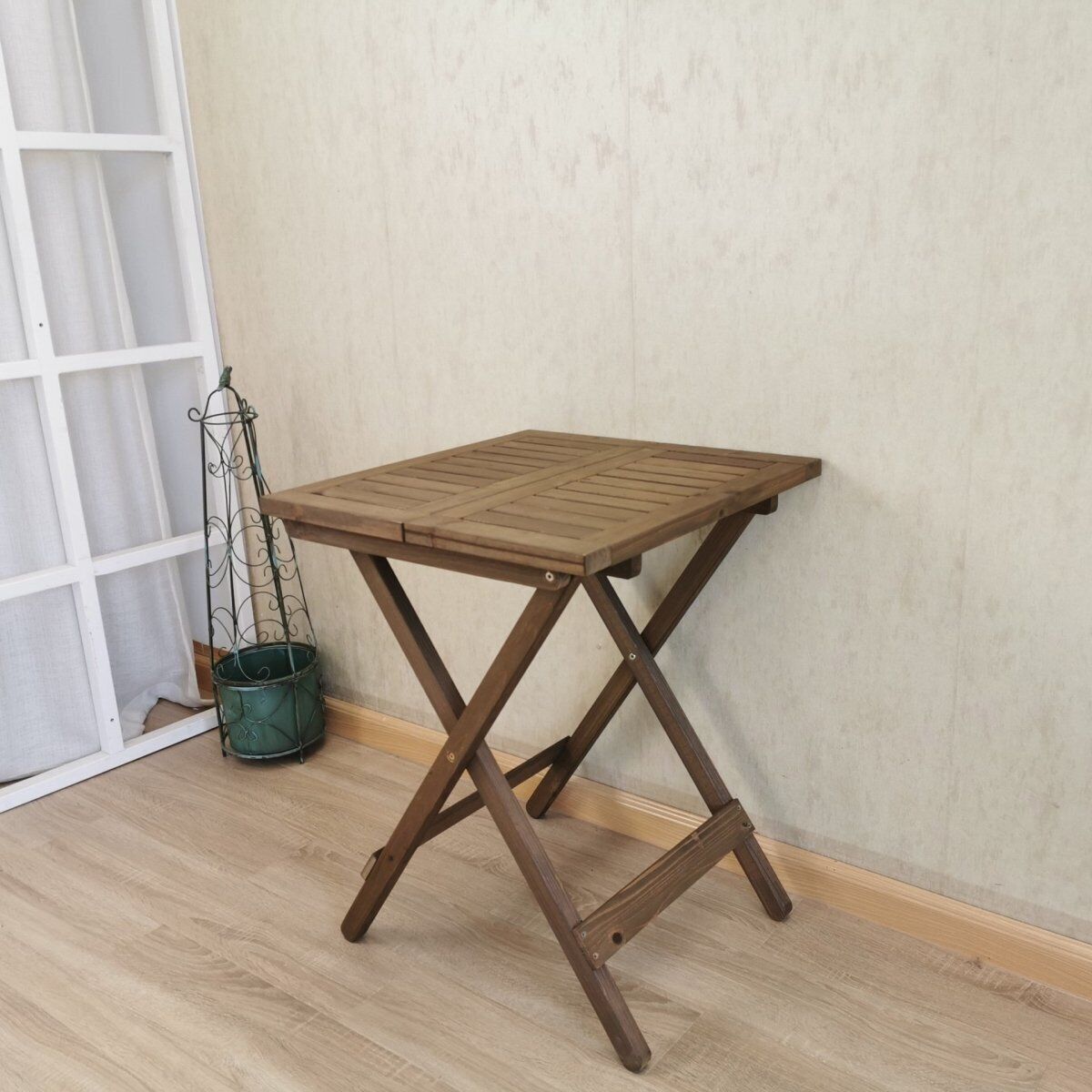Folding Bistro Set Solid Fir Wood Table Garden Outdoor Lounge Price