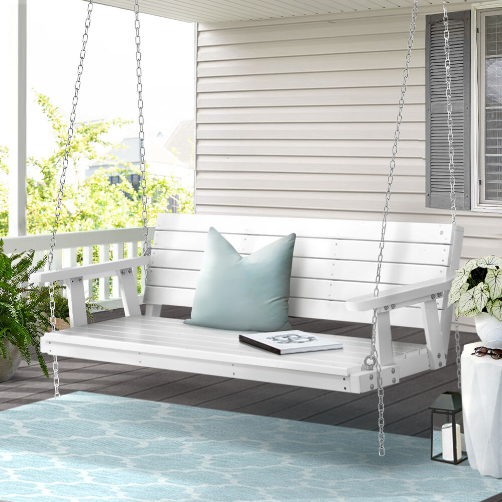 Porch Swing Chair with Chain Outdoor Furniture 3 Seater Bench Wooden Price