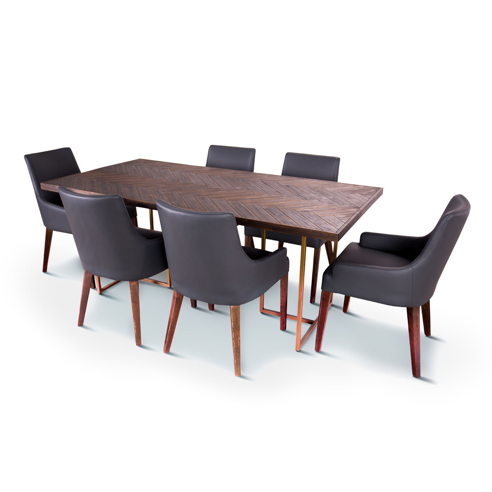Tuberose 7pc Dining Set 180cm Table 6 Chair Solid Acacia Wood Timber Price