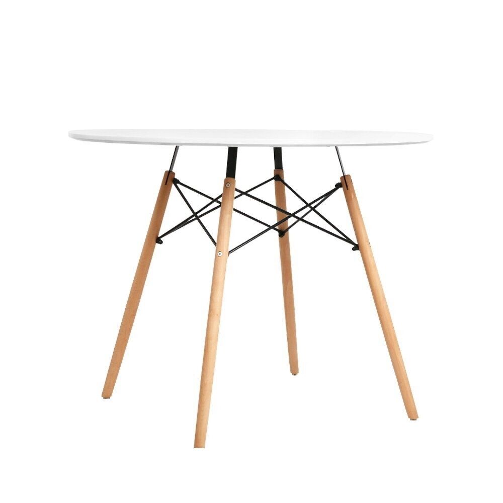 Dining Table 4 Seater Round Replica DSW Eiffel Kitchen Timber White Price