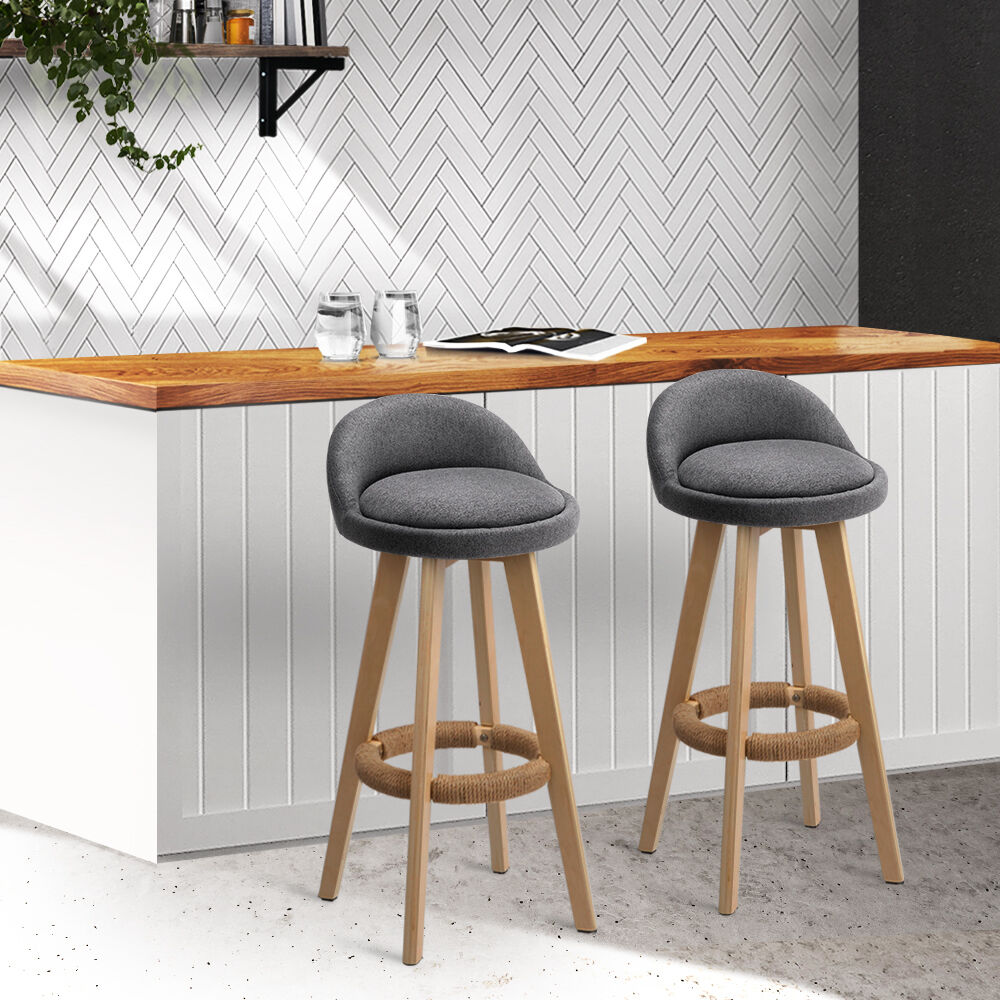 Set of 2 PU Leather Backrest Bar Stools Price