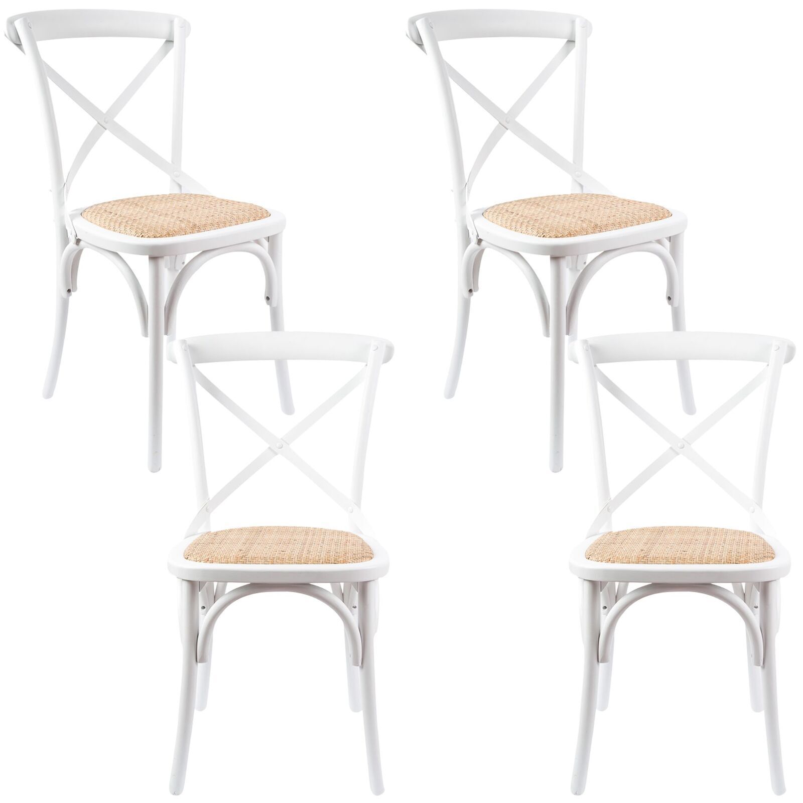 Aster Crossback Dining Chair Solid Birch Timber Wood Ratan Seat Price