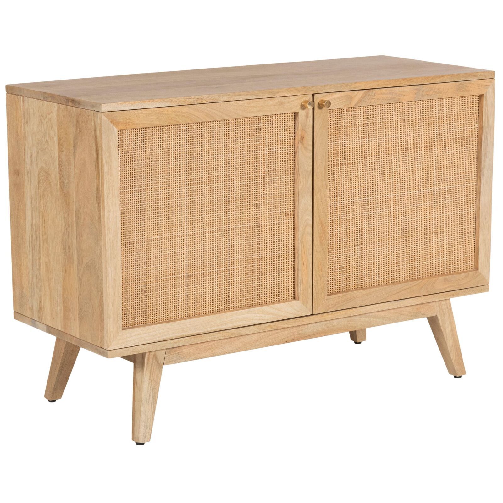 Olearia Buffet Table Door Solid Mango Wood Storage Cabinet Natural Price