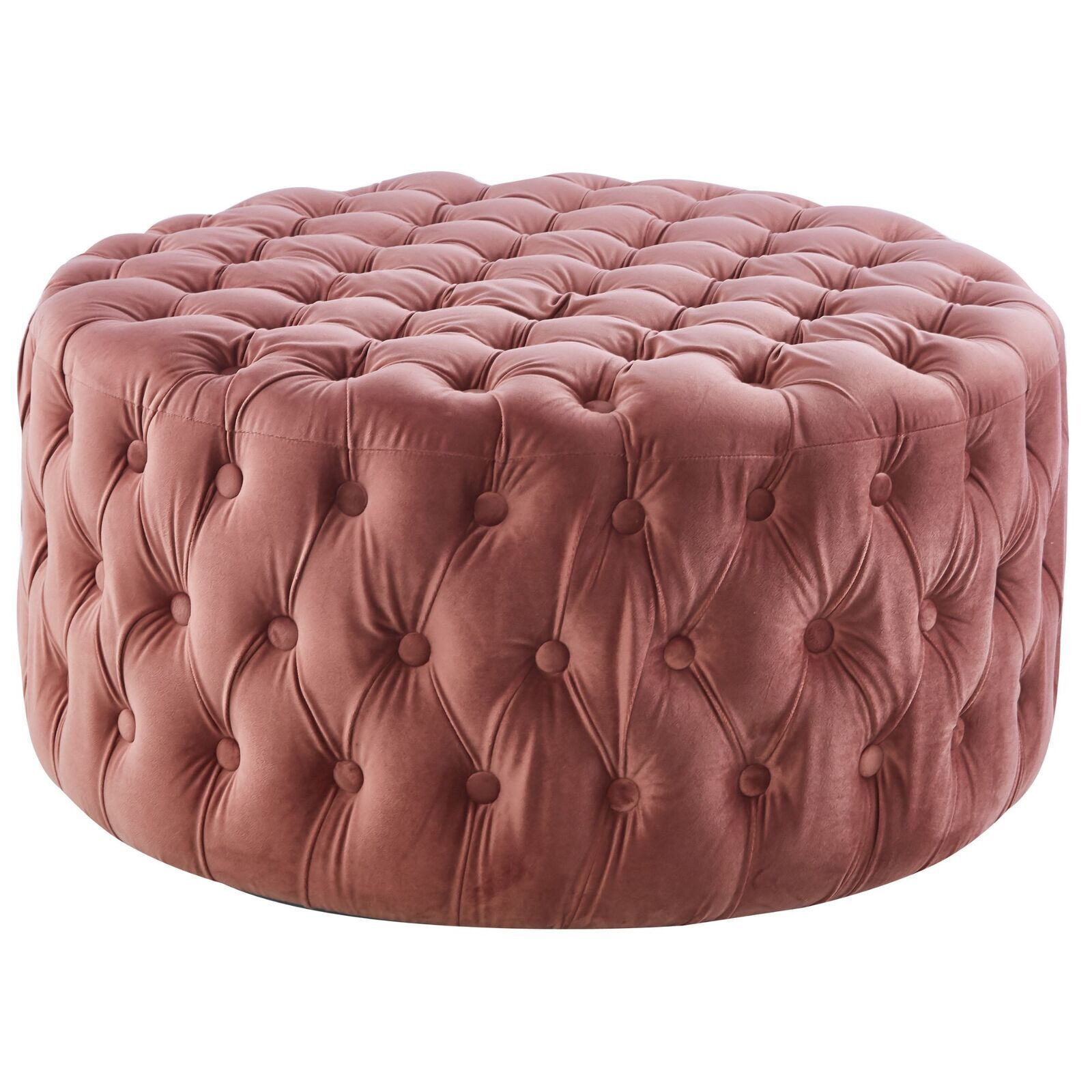 Cosmos Tufted Velvet Fabric Round Ottoman Footstools Price