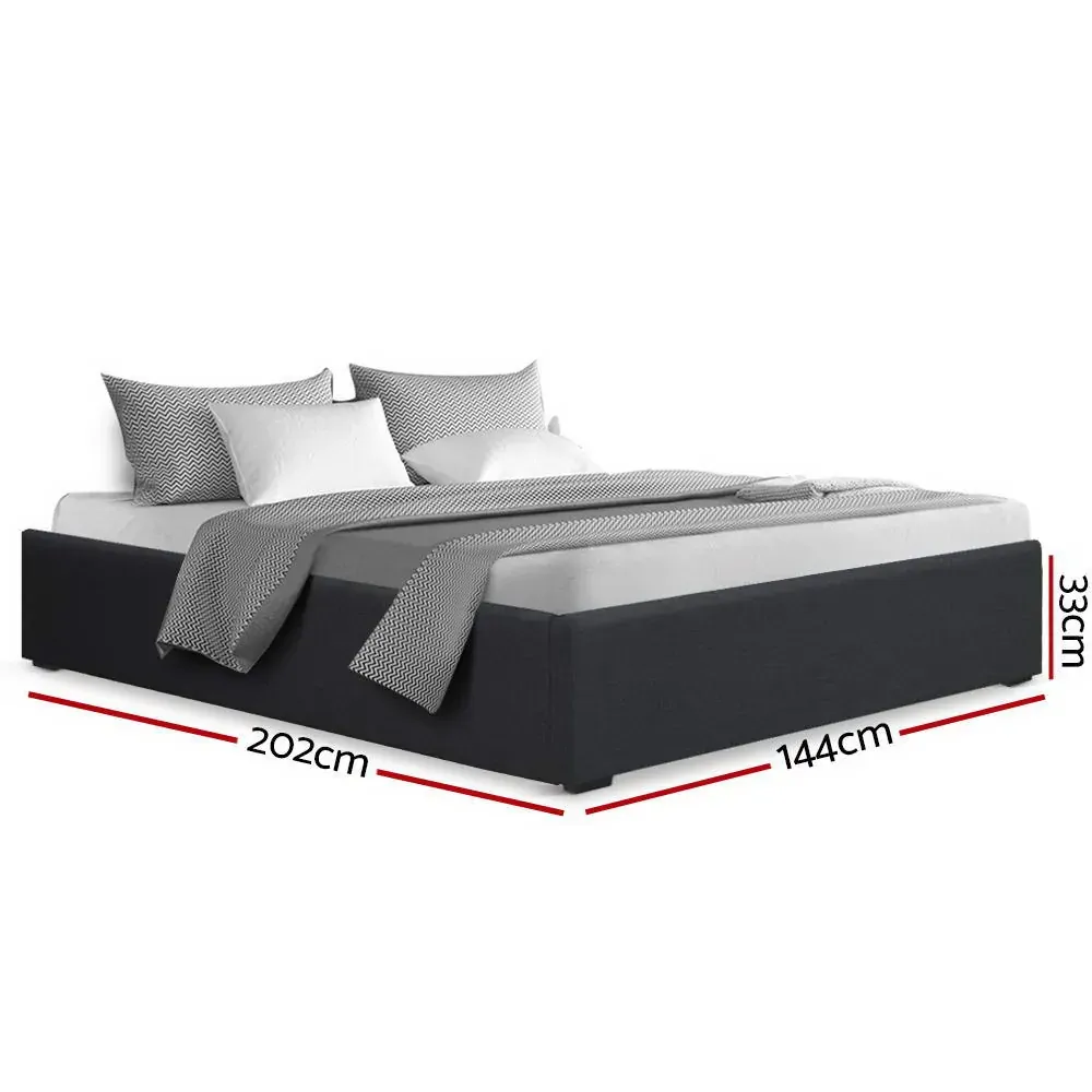 Waroonee Storage Gas Lift Bed Frame without Headboard Fabric Price
