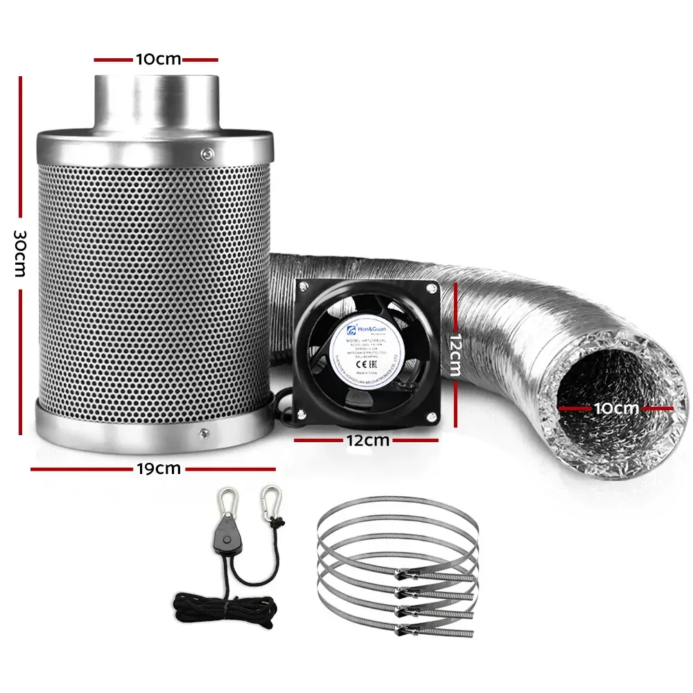 Hydroponics Grow Tent Ventilation Kit Vent Fan Carbon Filter Duct Ducting Price