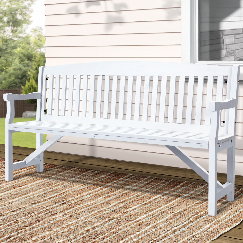 Wooden Garden Bench Chair Outdoor Furniture Decor Patio Deck 3 Seater Price