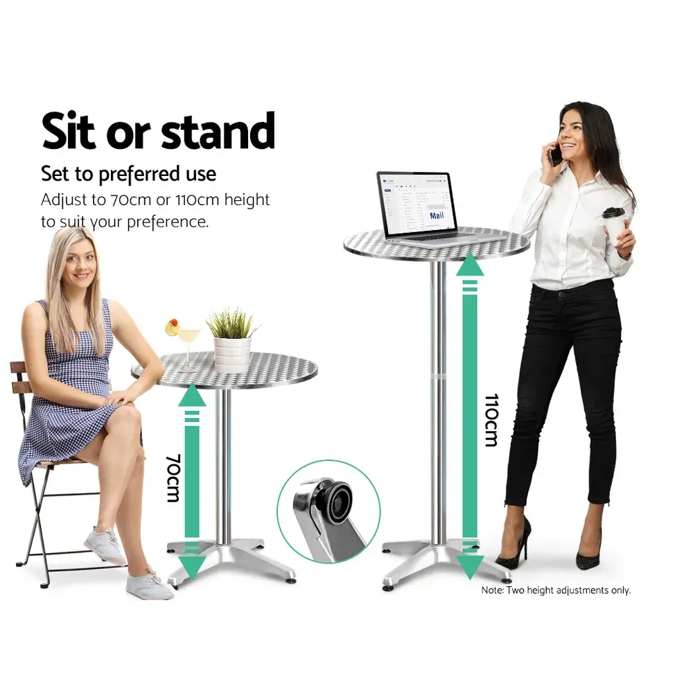 Outdoor Bar Table Indoor Furniture Adjustable Aluminium Price