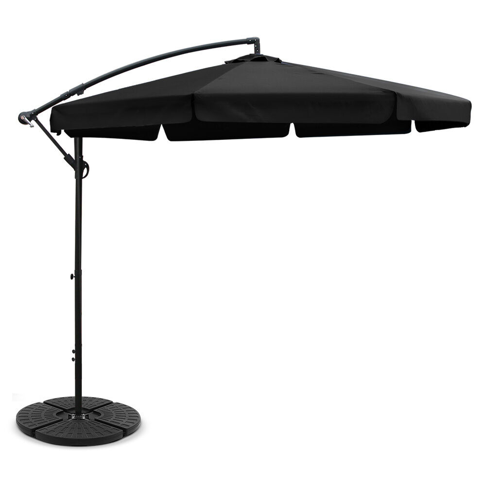 3M Umbrella with 48x48cm Base Outdoor Umbrellas Cantilever Sun Beach UV Price