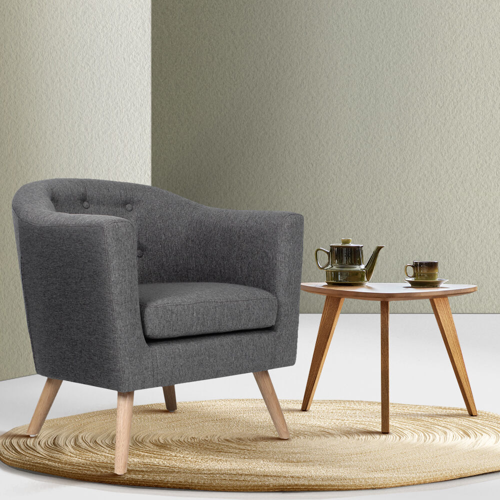 ADORA Armchair Tub Chair Single Accent Armchairs Sofa Lounge Fabric Price