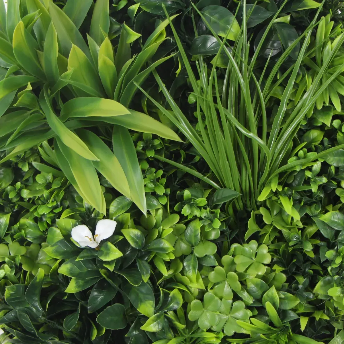 Flowering White Artificial Green Wall Disc UV Resistant 50cm Price