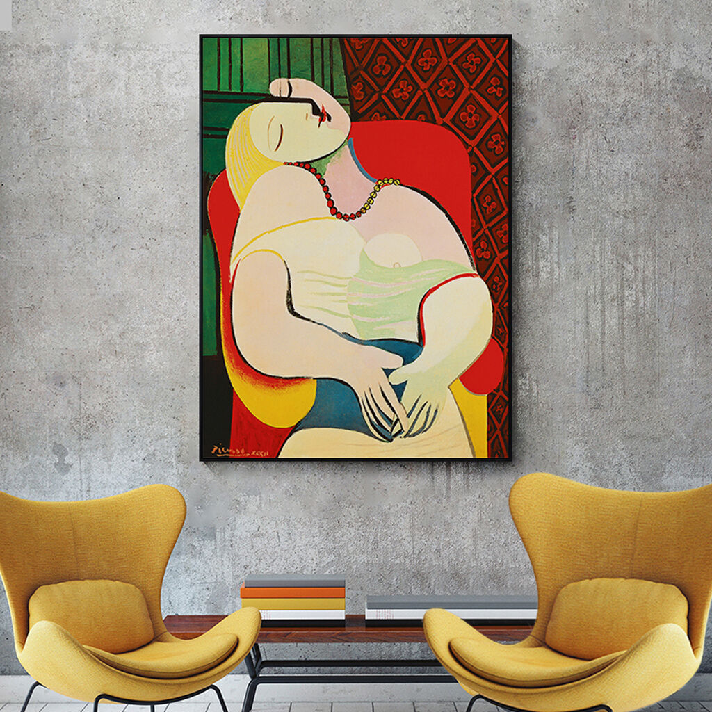 The dream by Pablo Picasso Gold Frame Canvas Wall Art Price