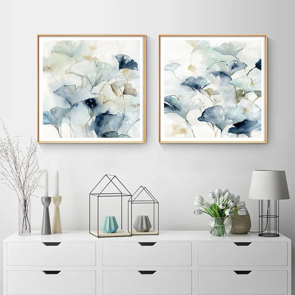 Gingko Leaves By Carol Robinson 2 Sets Gold Frame Canvas Wall Art Price