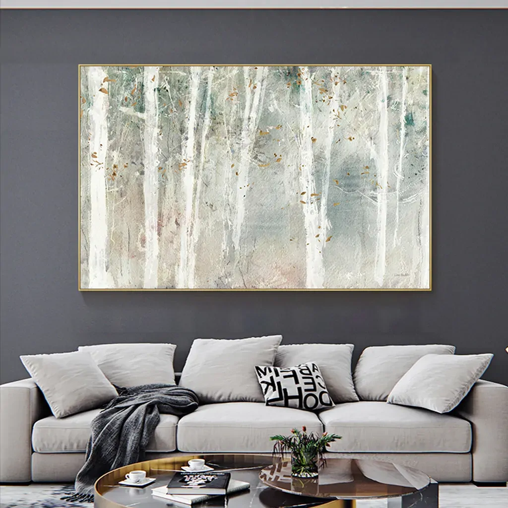 Forest hang painting style Gold Frame Canvas Wall Art Price