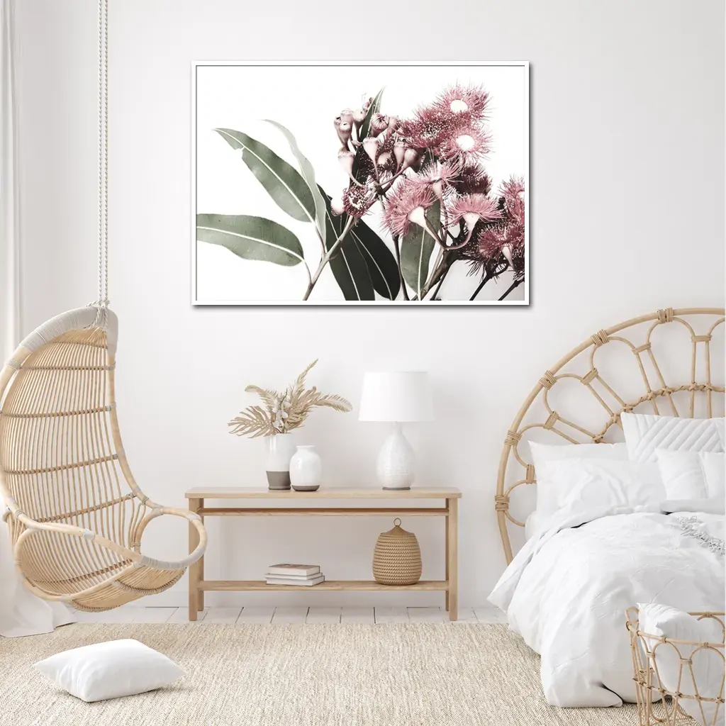 Eucalyptus in Bloom White Frame Canvas Wall Art Price