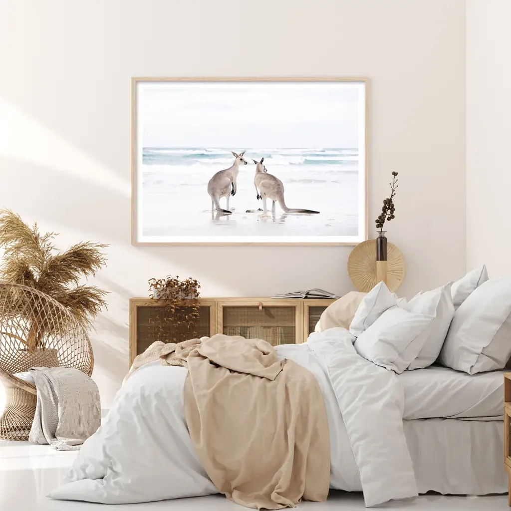 Kangaroo Wood Frame Canvas Wall Art Price