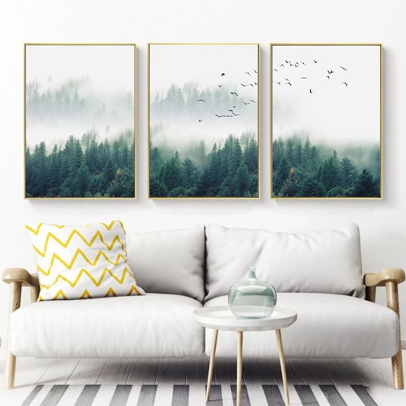 Mystical Forest 3 Sets Gold Frame Canvas Wall Art Price