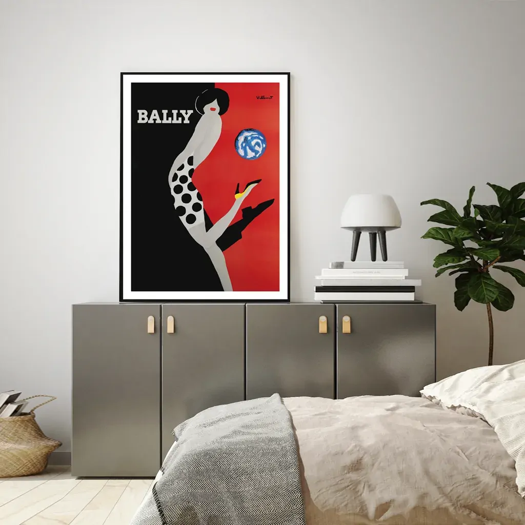 Fashion Bally Black Frame Canvas Wall Art Price