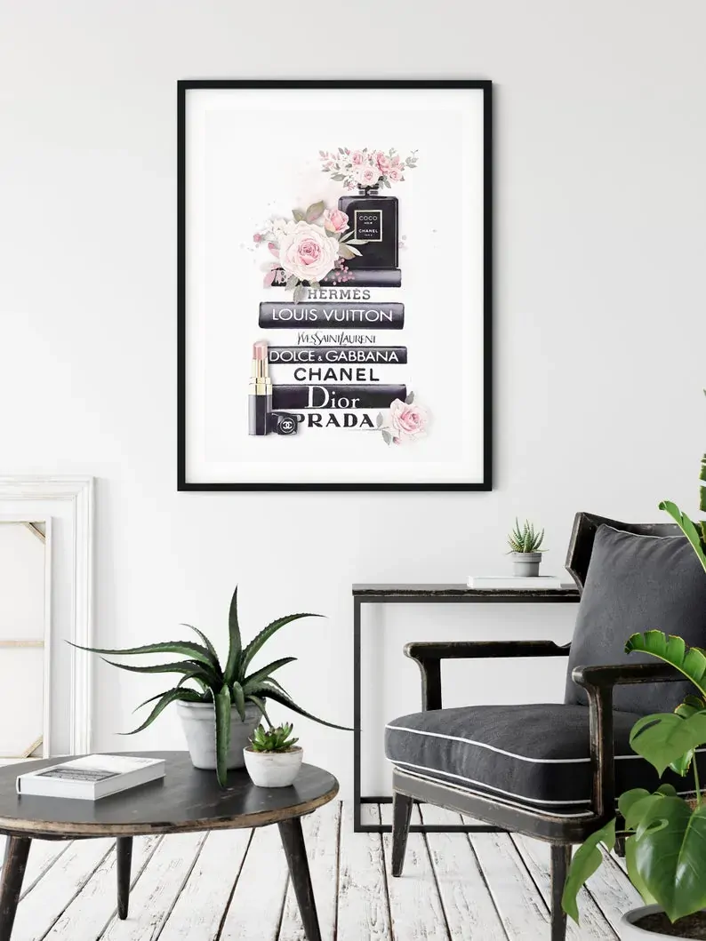 Fashion Book Black Frame Canvas Wall Art Price