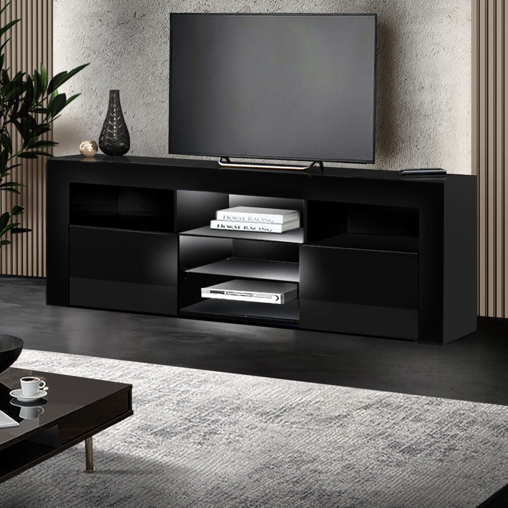 Adel TV Cabinet Entertainment Unit Stand RGB LED Gloss Furniture 160cm Price