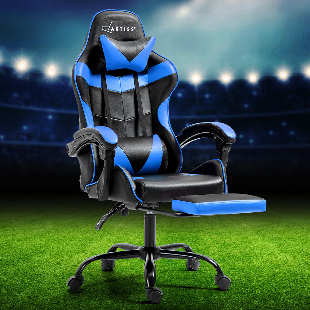 Office Chair Leather Gaming Chairs Footrest Recliner Study Work Price