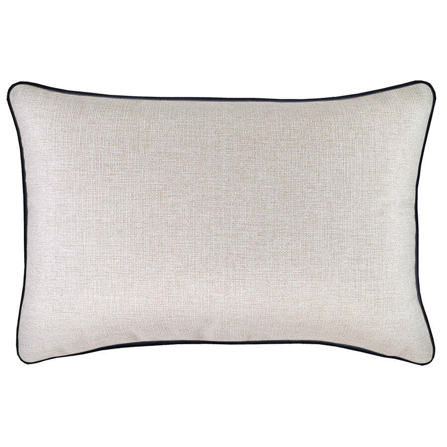 Cushion Cover-With Black Piping-Natural Price