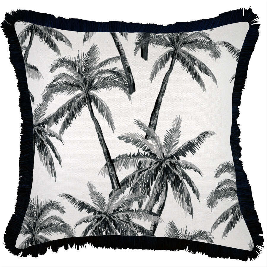 Cushion Cover-Coastal Fringe Black-Castaway Price