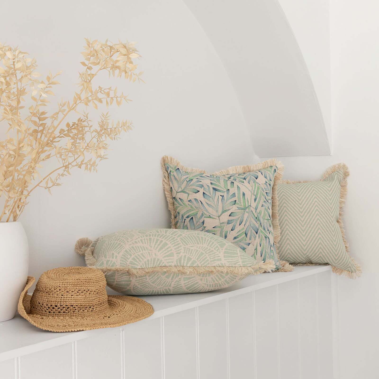 Cushion Cover-Coastal Fringe Natural-Sunday Price
