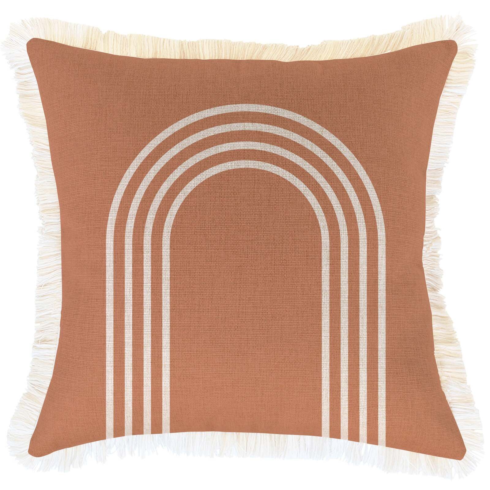 Cushion Cover-Coastal Fringe-Arch-Clay Price