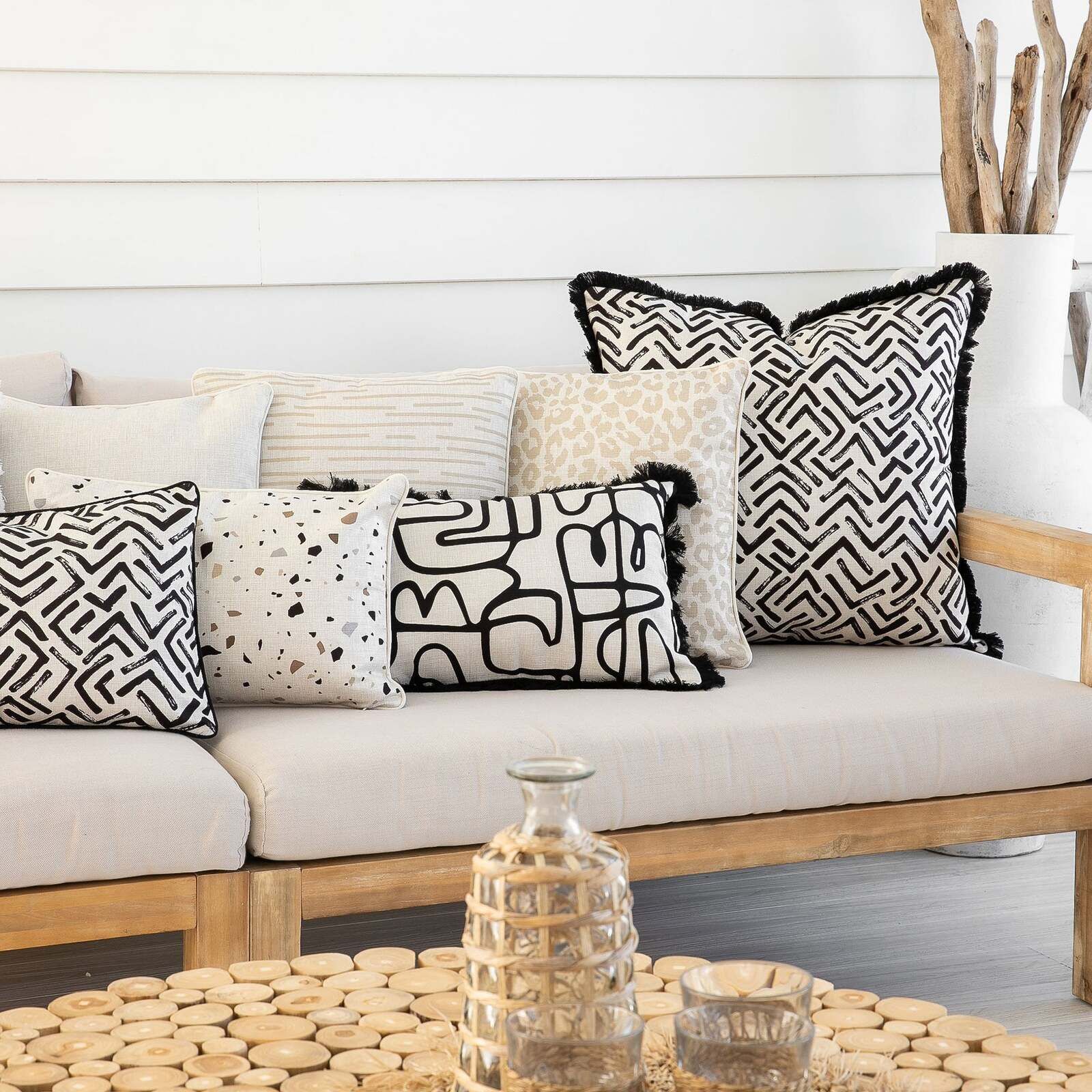Cushion Cover-Coastal Fringe-Art-Studio Price