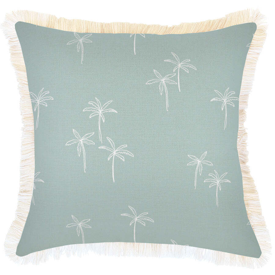 Cushion Cover-Coastal Fringe Natural-Palm Cove Seafoam Price